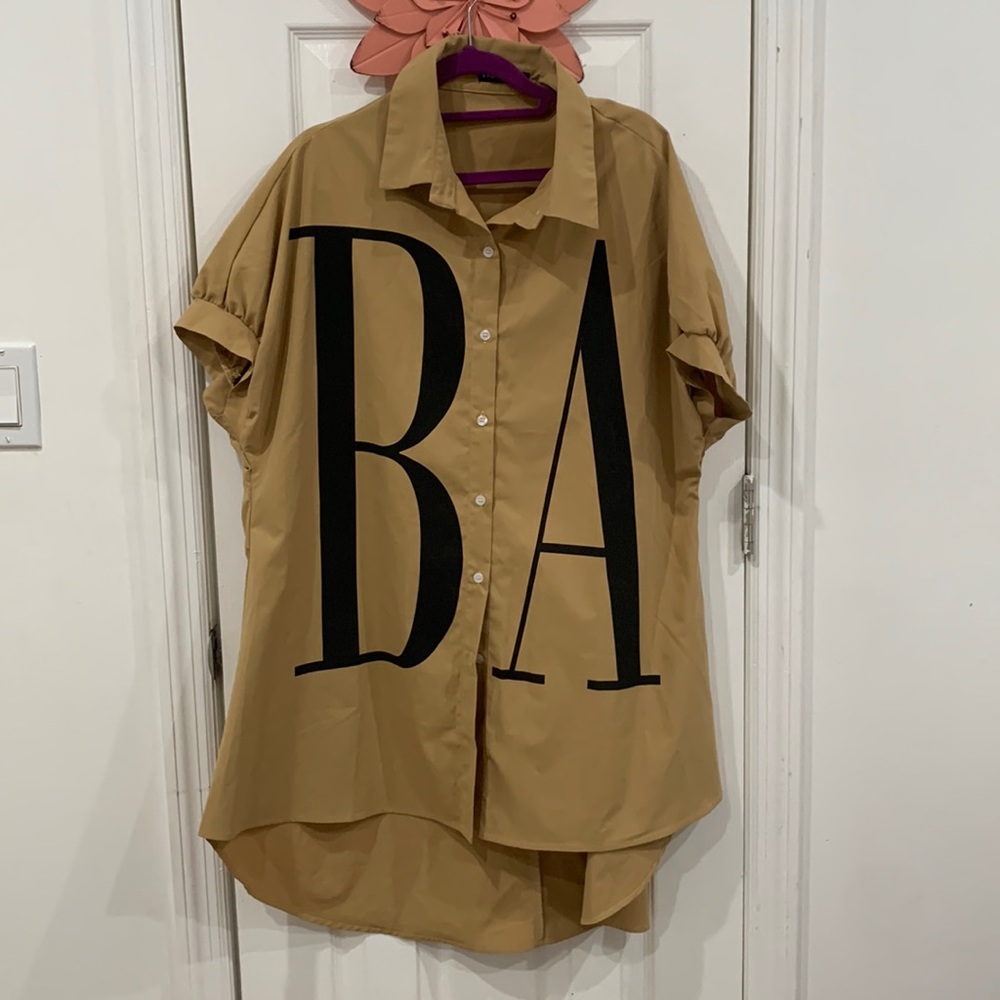 T SHIRT BUTTON DOWN DRESS